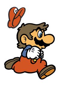 Artwork of Mario running, from Super Mario Bros.