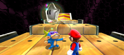 The Chimp giving Mario a Power Star.