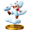 Cloud Mario trophy from Super Smash Bros. for Wii U