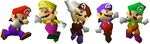 Official render of character colors in Super Smash Bros.