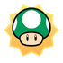 Sticker of 1-Up Mushroom from Mario Party Superstars