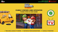 Screencap of the Super Mario Bros. Plumbing website