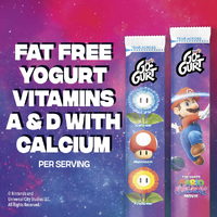 Go-Gurt tubes themed after The Super Mario Galaxy Movie.