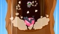The giant nose and Wario falling down