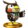 Blathers trophy from Super Smash Bros. for Wii U