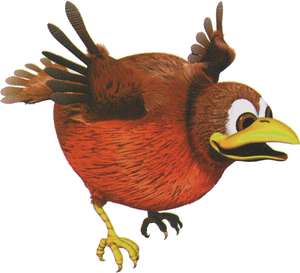 Artwork of a Booty Bird from Donkey Kong Country 3: Dixie Kong's Double Trouble!