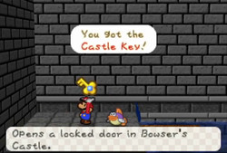 The third Castle Key in Bowser's Castle during Chapter 8 in Paper Mario