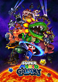 A poster consisting of the bosses from Super Mario Galaxy.