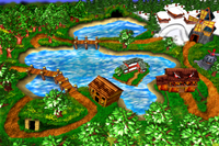 Lake Orangatanga render for the Game Boy Advance remake.