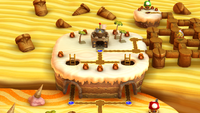 A full map of Layer Cake Desert in New Super Mario Bros. U
