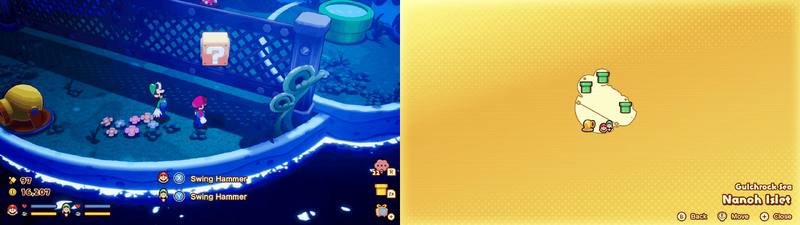 First block in Nanoh Islet from Mario & Luigi: Brothership