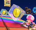 Thumbnail of the Monty Mole Cup challenge from the 2020 Los Angeles Tour; a Break Item Boxes challenge set on RMX Rainbow Road 1 (reused as the Iggy Cup's bonus challenge in the 2021 Paris Tour)