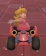 Peach performing a trick.