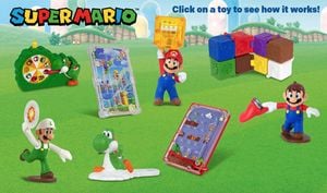Super Mario Happy Meal toys available from July 24, 2018 until August 20, 2018.