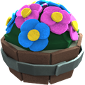 Model of a bucket of flowers