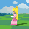 A Holo-Peach from the development of Paper Mario: Color Splash.