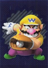 Wario sport card from the Super Mario Trading Card Collection