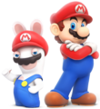 Mario and Rabbid Mario