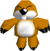 Model of a Monty Mole from Super Mario 64.