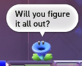A blue variant of a Talking Flower found in Color-Switch Dungeon
