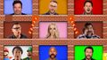 Jimmy Fallon performing an acapella medley of Super Mario Bros. music with most of the main cast and Shigeru Miyamoto on The Tonight Show Starring Jimmy Fallon