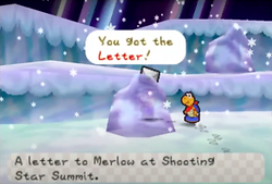 Obtaining the letter in Shiver Snowfield