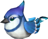 Rendered 3D model of a small bird.