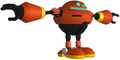 A model of an orange Egg Pawn from the Wii U version of Mario & Sonic at the Rio 2016 Olympic Games