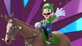 Luigi winning the show jumping.