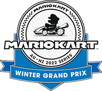 Logo of the Mario Kart 8 Deluxe: AU/NZ Winter Grand Prix
