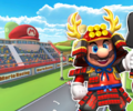The course icon with Mario (Samurai)