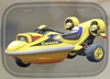 The yellow Funky Dorrie in Mario Kart World
