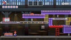 Screenshot of Mario Toy Company level 1-mm from the Nintendo Switch version of Mario vs. Donkey Kong