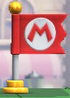 Screenshot of a Checkpoint Flag from the Nintendo Switch version of Mario vs. Donkey Kong