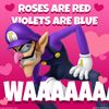 Valentine's Day E-card featuring Waluigi