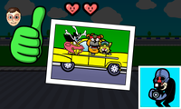 Screenshot of one of the "Wario... Where?" Challenge Land course Rhythm Games