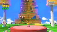 Small Peach in Super Mario 3D World, showing her short hair