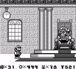 The boss fight against Wario in Super Mario Land 2.