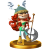Barbara trophy from Super Smash Bros. for Wii U