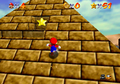 Mario climbs the pyramid