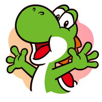 Sticker Yoshi (happy) - Mario Party Superstars.png