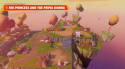 An example of the The Princess and the Prima Donna  battle in Mario + Rabbids Sparks of Hope