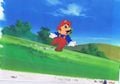 Unused cel of Mario running