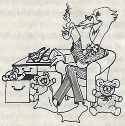 Doctor Sigmund Shrinkasaurus at his desk