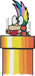 Lemmy Koopa in his Super Mario World Boss Battle.