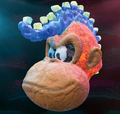 A modified model of Donkey Kong's head created in DK Artist