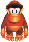 Artwork of Diddy Kong from Donkey Kong Country