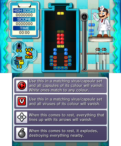 Beginner Stage 16 of Miracle Cure Laboratory in Dr. Mario: Miracle Cure