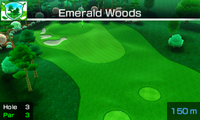 Hole 3 of Emerald Woods from Mario Sports Superstars