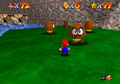 The starting area on the Huge Island in the N64 version